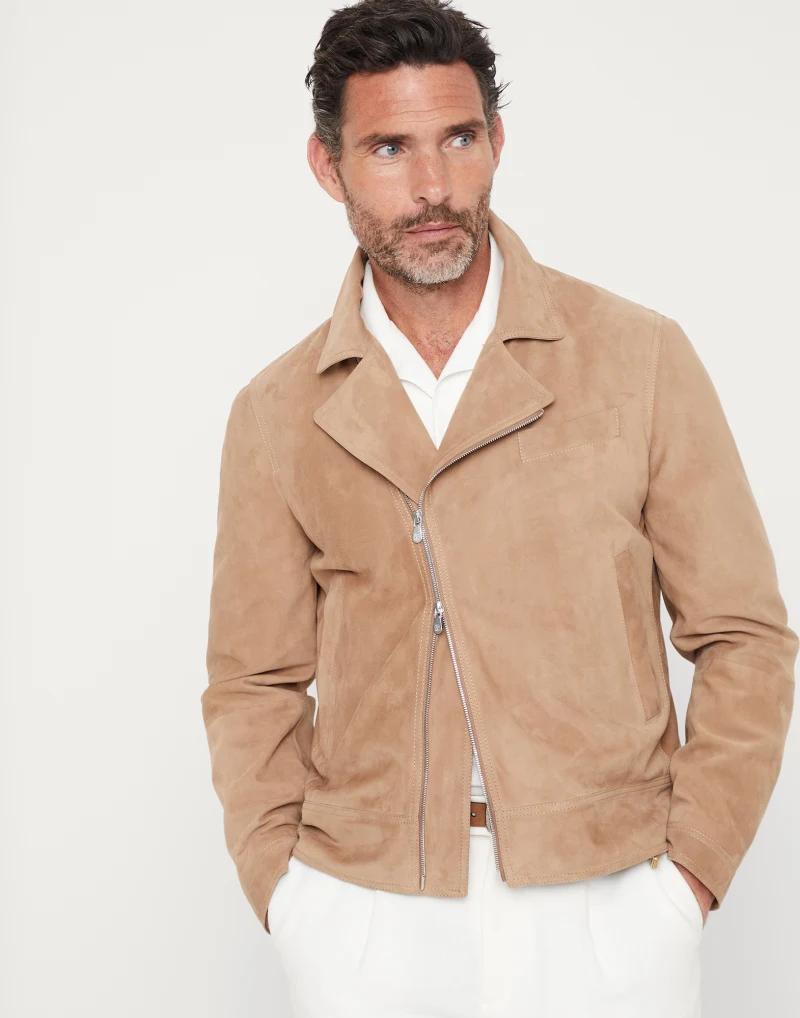 Brunello Cucinelli Bicolor Leather Leather Jacket - Image 5