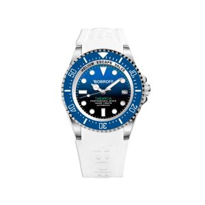 Bobroff White Rubber Sport Watch