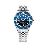 Bobroff Silver Stainless Steel Sport Watch