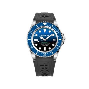 Bobroff Black Rubber Sport Watch
