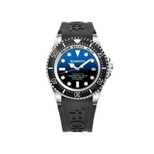 Bobroff Black Rubber Sport Watch