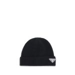 Prada Black Wool Oves Aries Beanie