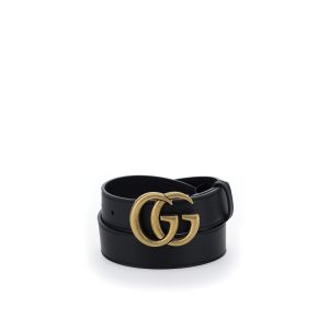 Gucci Black Calf Leather Bos Taurus Regular Belt