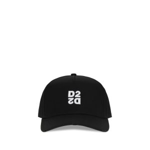 Dsquared² Black Cotton Cap (Baseball Hat)