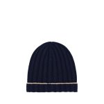 Brunello Cucinelli Blue Cashmere Beanie