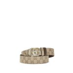 Gucci Beige Calf Leather Bos Taurus Regular Belt