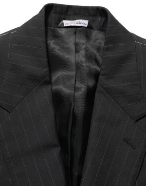 Dolce & Gabbana Black Stripes Wool Single Breasted Blazer
