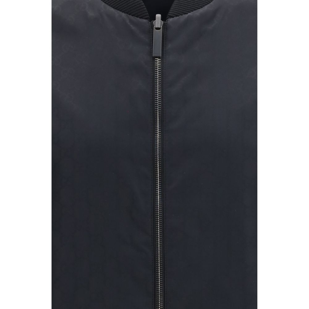 Gucci Black Polyamide Bomber - Image 3