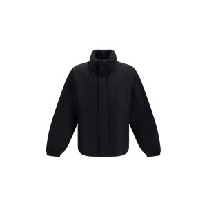 Gucci Black Cotton Full-Length Jacket