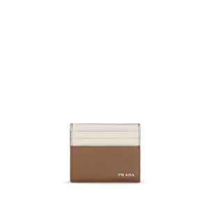 Prada Beige Calf Leather Bos Taurus Wallet