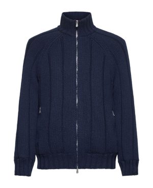 Brunello Cucinelli Blue Cashmere Jacket