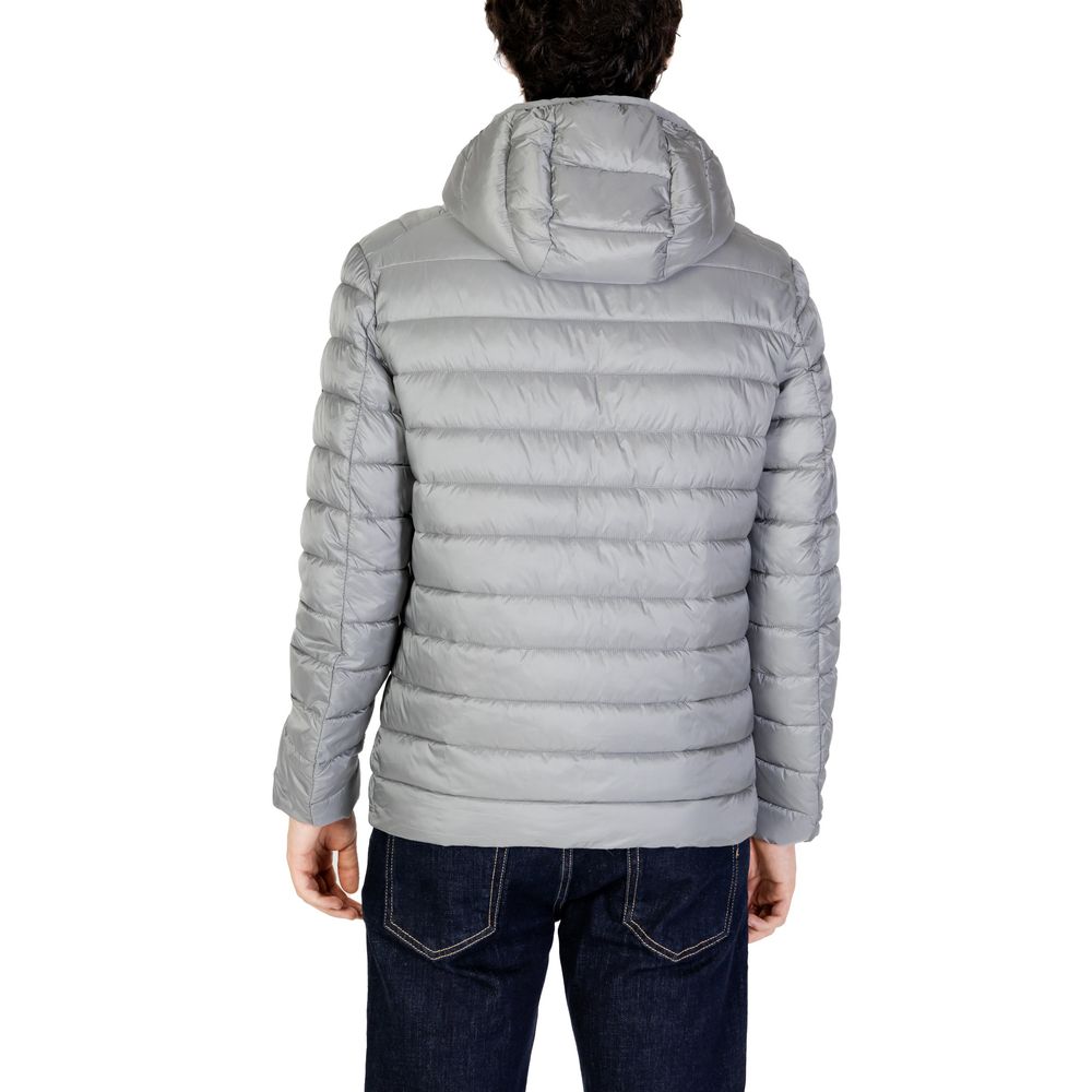 Gianni Lupo Gray Polyamide Coat - Image 2