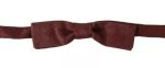Dolce & Gabbana Bordeaux Silk Floral Faille Adjustable Bow Tie
