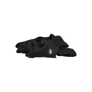 U.S. POLO ASSN. Black Wool Men's Scarf