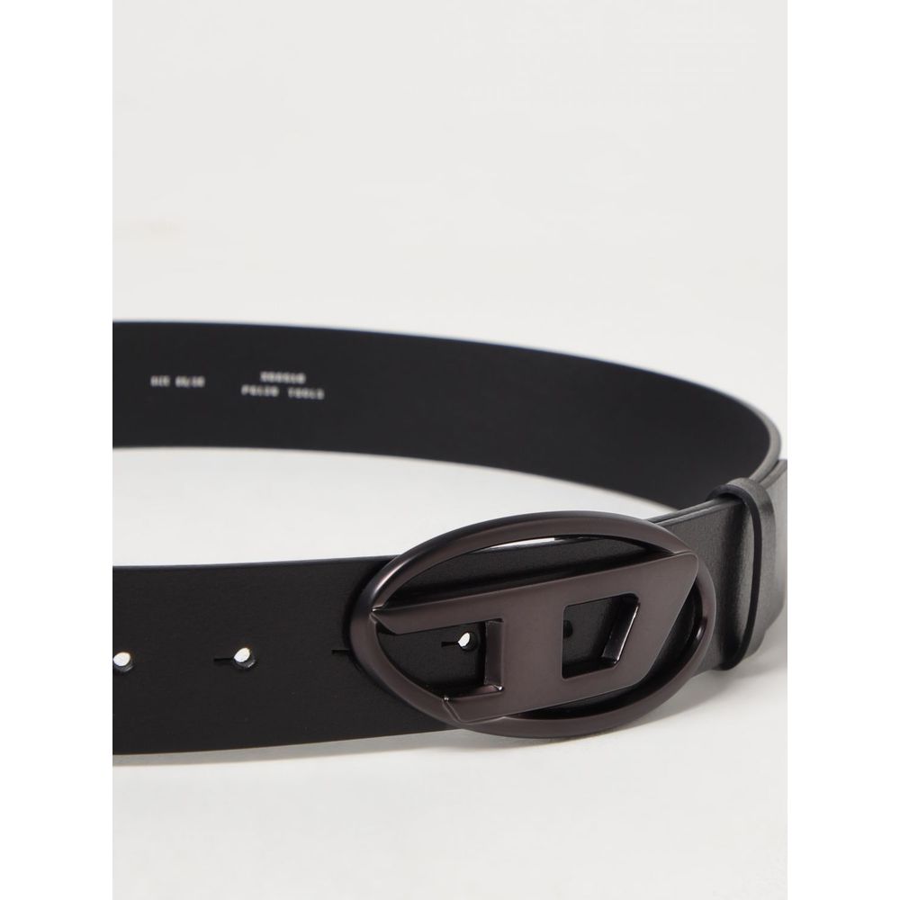 Diesel Black Leather Regular Belt - Image 2
