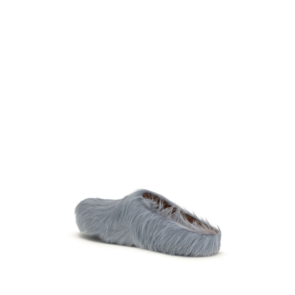 Marni Blue Calf Leather Bos Taurus Mules - Image 3