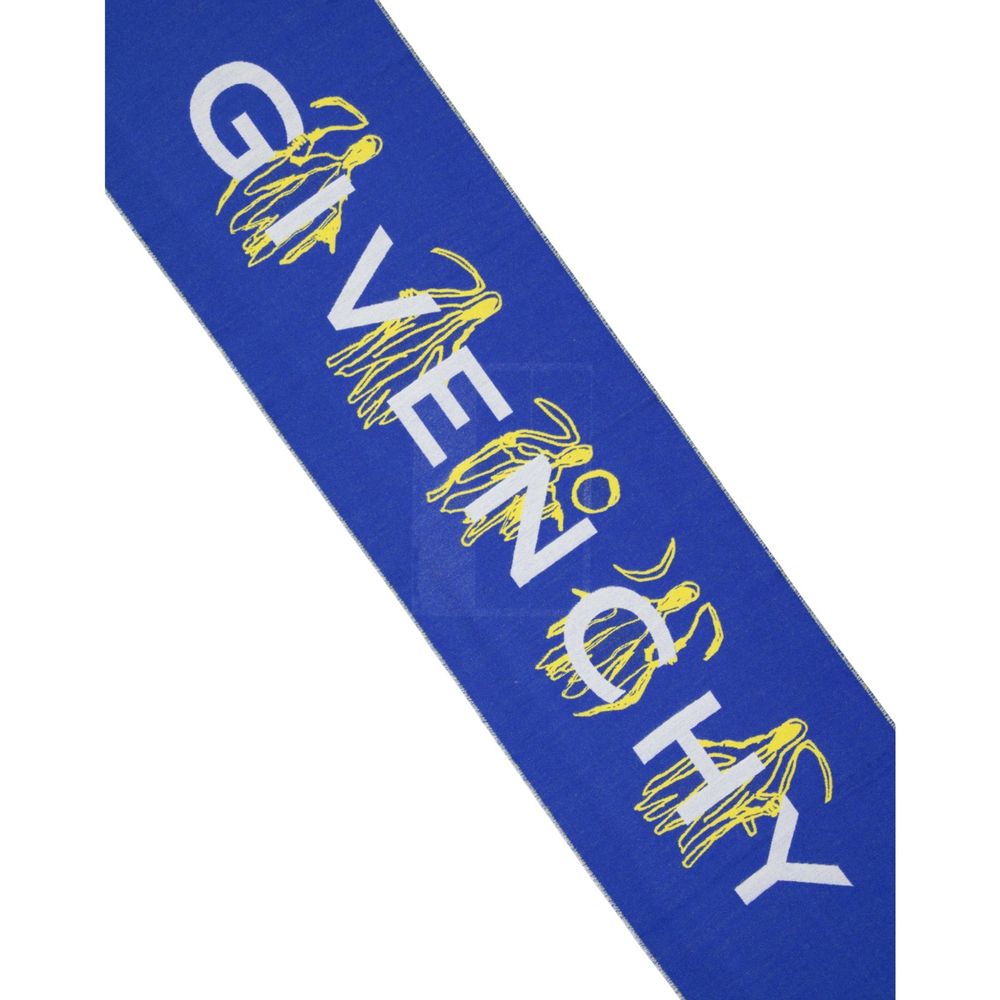 Givenchy Blue Silk Scarf - Image 3