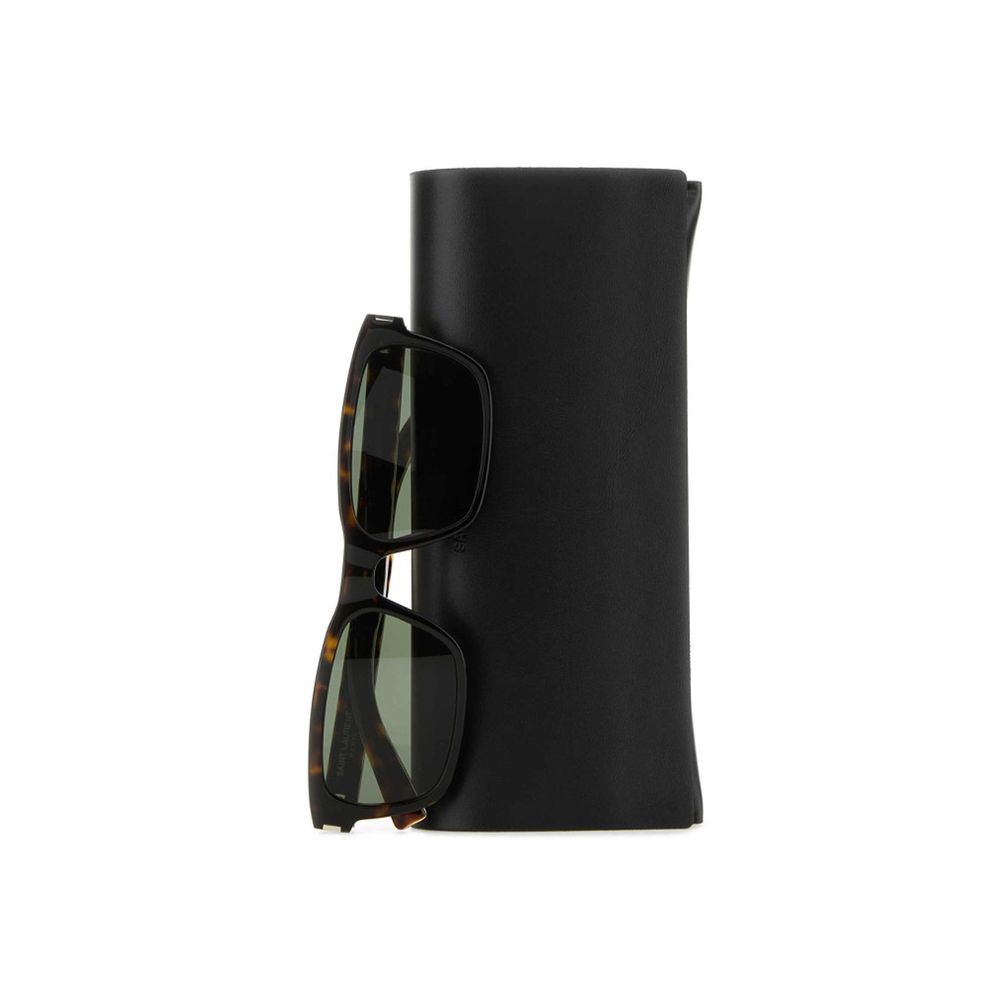 Saint Laurent Brown Acetate Sunglasses - Image 3