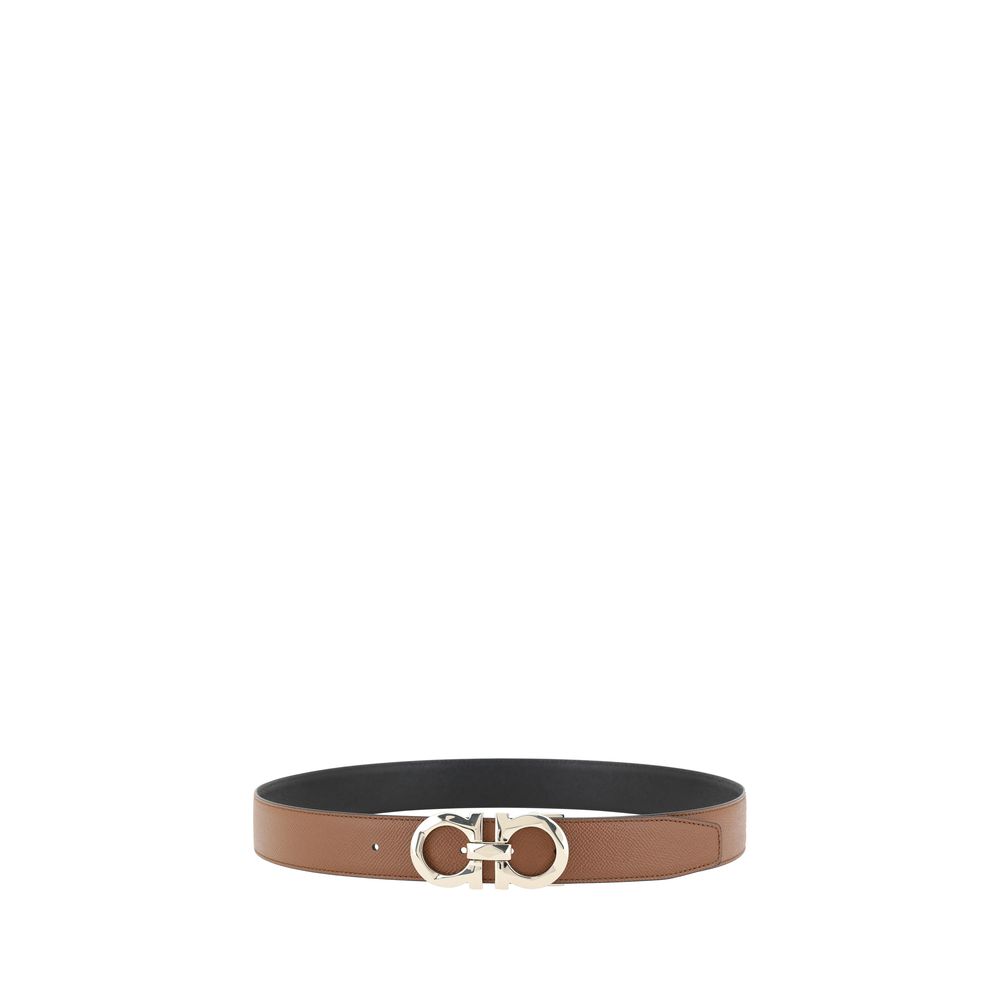 Ferragamo Brown Calf Leather Bos Taurus Belt - Image 2