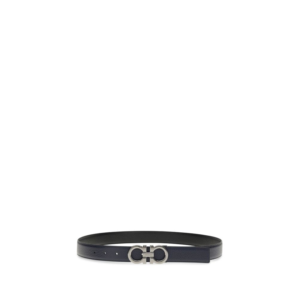 Ferragamo Blue Calf Leather Bos Taurus Regular Belt - Image 2