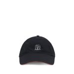 Brunello Cucinelli Blue Cotton Cap (Baseball Hat)