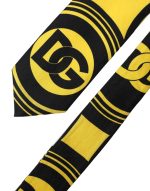 Dolce & Gabbana Multicolor Monogram Print Silk Adjustable Men Necktie Tie