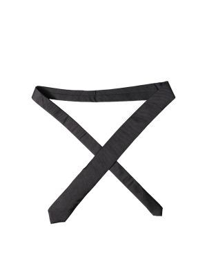Dolce & Gabbana Black Solid 100% Silk Adjustable Men Tied Necktie Tie