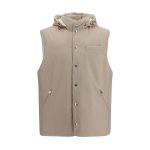 Brunello Cucinelli Beige Wool Oves Aries Sleeveless Jacket