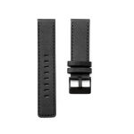 TAYROC Black Leather Dress Watch