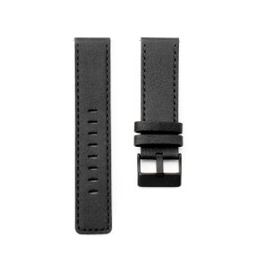 TAYROC Black Leather Dress Watch