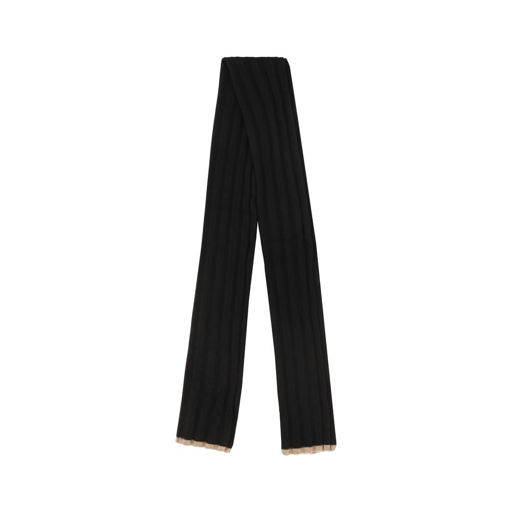 Brunello Cucinelli Black Cashmere Scarf - Image 2