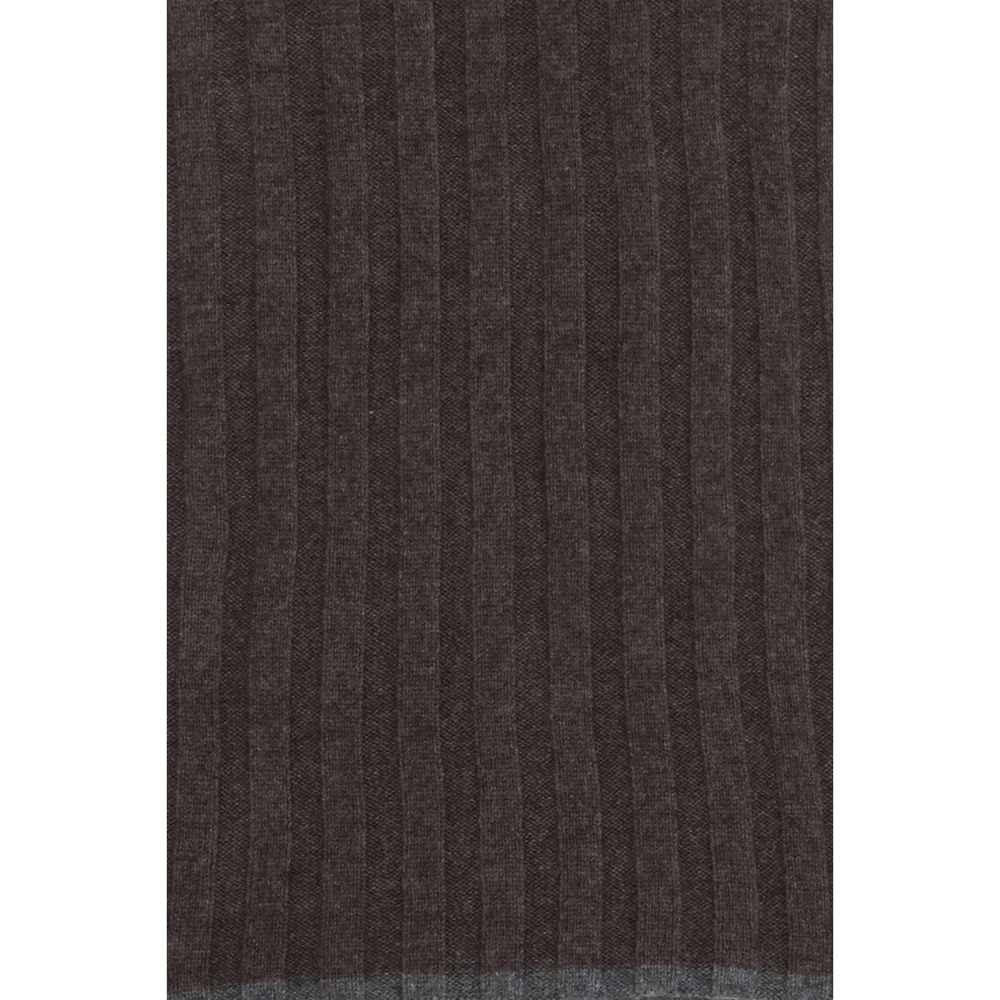 Brunello Cucinelli Brown Cashmere Scarf - Image 3