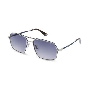 Police Gray Metal Sunglasses