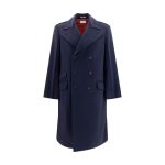 Brunello Cucinelli Blue Wool Oves Aries Coat