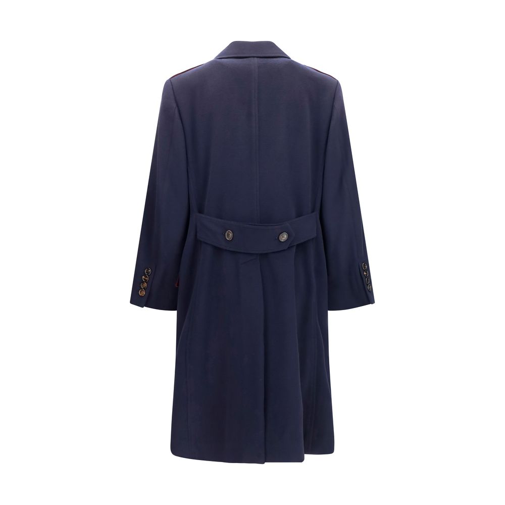 Brunello Cucinelli Blue Wool Oves Aries Coat - Image 2