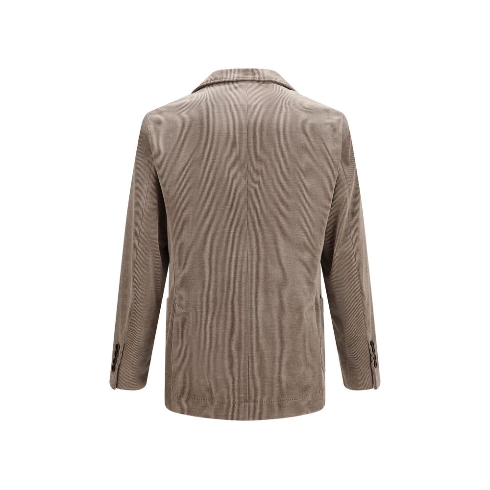 Brunello Cucinelli Gray Cotton Full-Length Jacket - Image 2