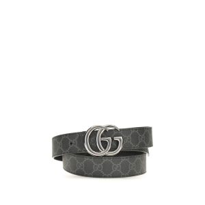 Gucci Black Calf Leather Bos Taurus Regular Belt