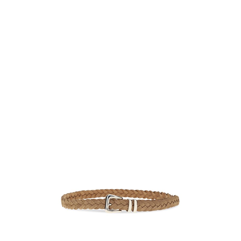 Brunello Cucinelli Beige Calf Leather Bos Taurus Regular Belt - Image 2