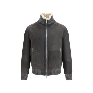 Brunello Cucinelli Gray Wool Oves Aries Full-Length Jacket