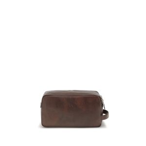 Brunello Cucinelli Brown Calf Leather Bos Taurus Wallet