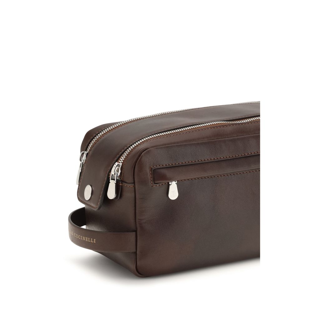 Brunello Cucinelli Brown Calf Leather Bos Taurus Wallet - Image 4