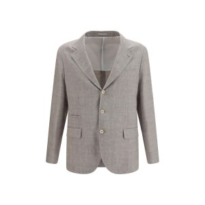 Brunello Cucinelli Beige Linen Full-Length Jacket