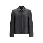 Prada Black Lamb Ovis Aries Aries Leather Jacket