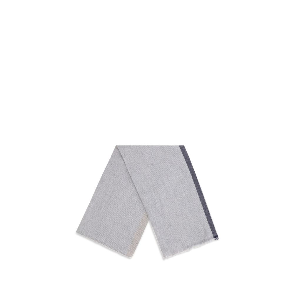 Brunello Cucinelli Gray Cashmere Scarf - Image 2