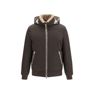 Brunello Cucinelli Brown Polyamide Shell Jacket