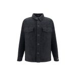 Balmain Black Cotton Full-Length Jacket