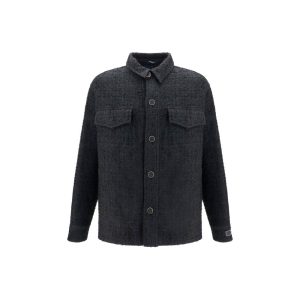 Balmain Black Cotton Full-Length Jacket