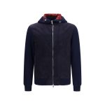 Brunello Cucinelli Blue Wool Oves Aries Full-Length Jacket