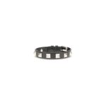 Valentino Garavani Black Calf Leather Bos Taurus Bracelet