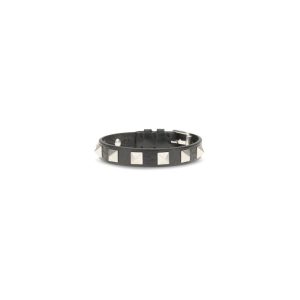 Valentino Garavani Black Calf Leather Bos Taurus Bracelet